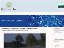 Tablet Screenshot of oakspringspool.com
